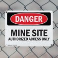 thumbnail image 5 of (2 Pack) Mine Site Authorized Access Only OSHA Danger Sign 14 Inch X 10 Inch Plastic Sign, Weather Resistant, UV Protected for Workplace, Business, and Construction Site, Made in the, 5 of 8