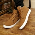 thumbnail image 6 of YLYL Men's Canvas Sneakers High Top Lace up No Slip Fashion Casual Walking Shoes, 6 of 9