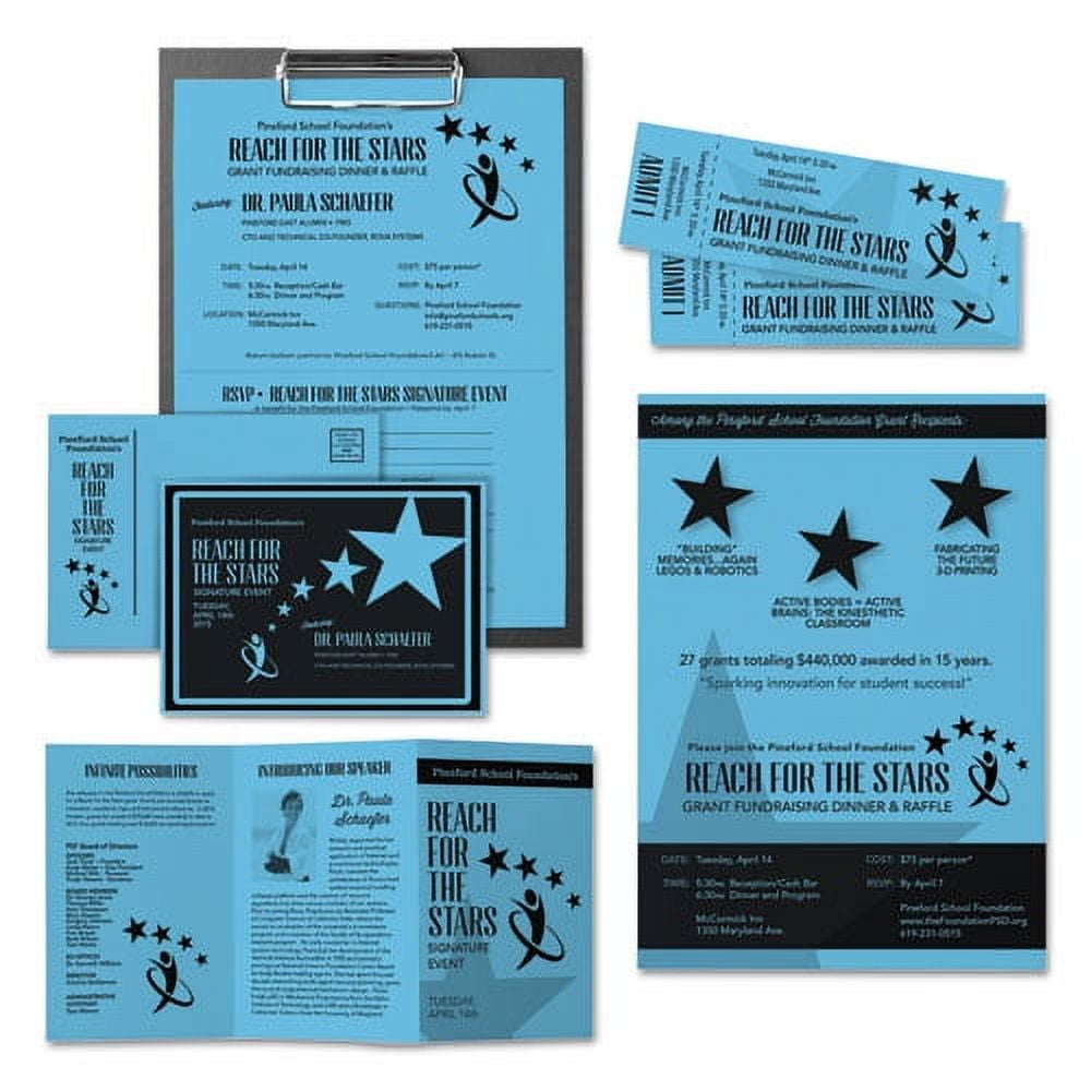Color Cardstock, 65 Lb, 8.5 X 11, Lunar Blue, 250/pack | Bundle of 5