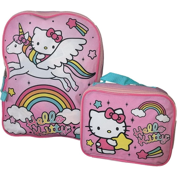 Hello Kitty Girls 16 Backpack With Detachable Lunch Box