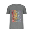 thumbnail image 2 of Fiudx Tops para Mujer Blusas con Estampado de Flores Pequeñas para Mujer Top de Manga Corta con Cuello Redondo, 2 of 4