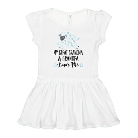 

Inktastic My Great Grandpa and Grandma Love Me Boy Lamb Gift Baby Girl Dress