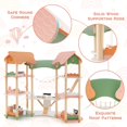 thumbnail image 5 of Costway Kids Wooden Dollhouse Aged 3-8 Years Old with 32PCS Realistic Furniture Accessories, 5 of 10