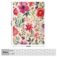 thumbnail image 4 of ONETECH Wildflowers Floral Throw Blanket Colorful Watercolor Poppy Cornflower and Chamomile Decorative Soft Warm Cozy Blanket Plush Throws ​Blankets, 4 of 6