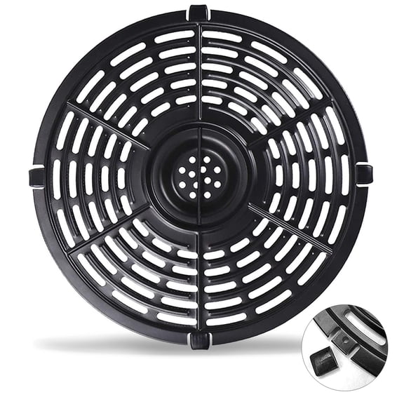 Air Fryer Grill Pan for Power XL 5QT Air fryer, 8.74'' 5QT Round Non-Stick Replacement Tray Rack Parts Accessories Crisper Plate Grill Plate, Dishwasher Safe