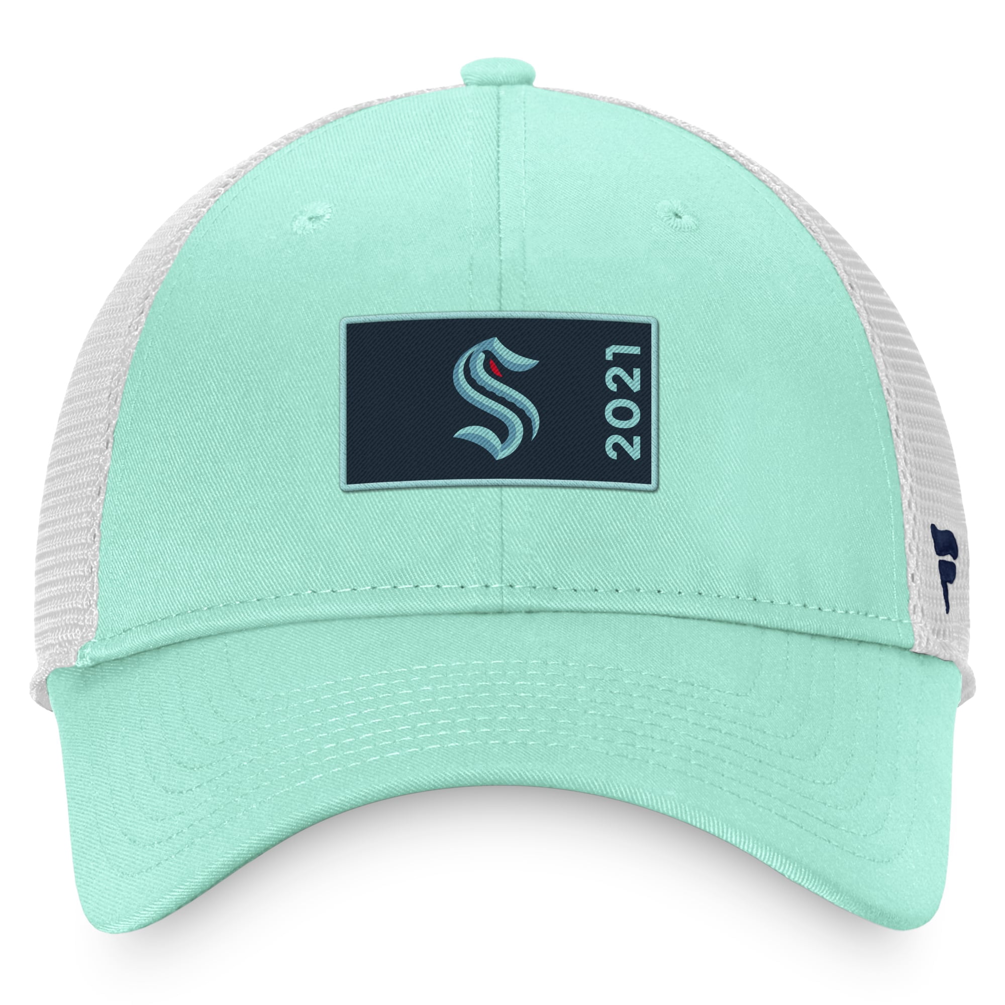 Men's Fanatics Light Blue/White Seattle Kraken Authentic Pro Rink Trucker Snapback Hat