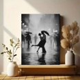 thumbnail image 6 of Romantic Couple Dancing in Rain Silhouette Canvas Print Wall Art for Living Room Bedroom Wedding Anniversary Hotel Coffee Shop Decor, 6 of 8