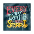 thumbnail image 1 of Saying Decorative Satin Napkins Set of 4, Every Day is a Fresh Start Typography with Doodle Rocket Ship, Square Fabric Party & Dinner Napkin, 12", Multicolor, by Ambesonne, 1 of 1