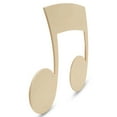 thumbnail image 2 of Beamed Musical Note Cutouts 10 x 12-inch, Pack of 10 Wood Door Hanger Blanks to Paint, Wooden Cutouts for Crafts, by Woodpeckers, 2 of 5