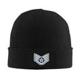 thumbnail image 2 of Us Air Force Rank Insignia Knit Beanie Acrylic Knitted Hat Men Beanie Winter Warm Beanies Women Casual Skullies Outdoor, 2 of 7