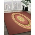 thumbnail image 3 of Ahgly Company Machine Washable Indoor Square Transitional Pumpkin Orange Area Rugs, 5' Square, 3 of 7