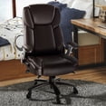 thumbnail image 4 of Waleaf Big and Tall Executive Office Chair with Flip-up & Adjustable Arms-Adjustable Lumbar Support,Heavy Duty High Back Computer Chair for Adults, 4 of 7