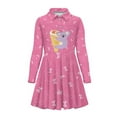thumbnail image 4 of DISNIMO Koala Dress for Girls Bow Print Dress Kids Ice Cream Dress Girls Long Sleeve Twirly Dress Kids Beach Dress for Photoshoot Skater Dress Kid Girl Clothes Size 5-6 Dresses for Child Casual, 4 of 7