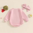 thumbnail image 6 of zuwimk Halloween Baby Girl Outfit My First Halloween Pumpkin Patch Romper Shirt Onesie Cute Fall Clothes(6-12 Months,Pink), 6 of 7