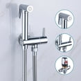 thumbnail image 4 of Handheld Bidet Sprayer for Toilet, Solid Brass Hot and Cold Mixer Valve Ensures Safe Temperature Control, Leakage Free, Adjustable Water Pressure for Gentle to Full Pressure Spray, 4 of 5