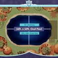thumbnail image 6 of Buffalo Blizzard Oval Deluxe Blue/Black Winter Swimming Pool Cover, 16' x 32', 6 of 8