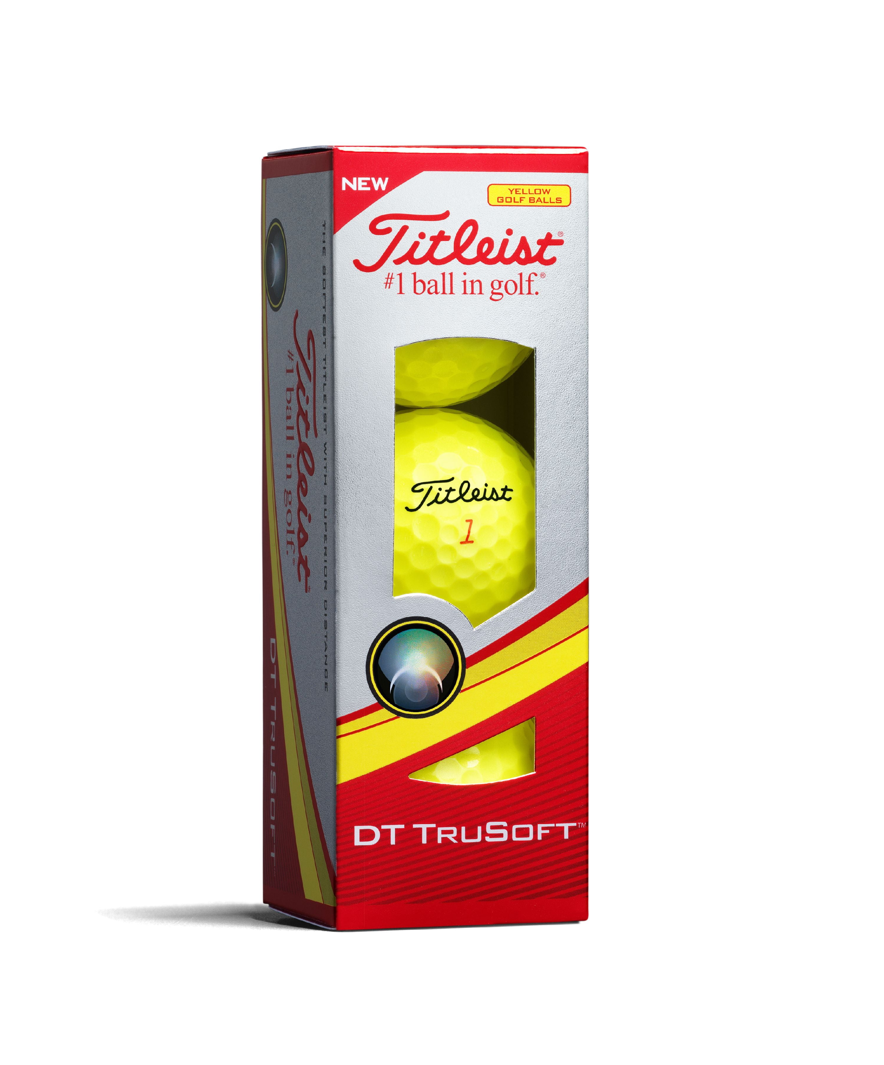 Titleist DT TruSoft Golf Balls, Yellow, 12 Pack
