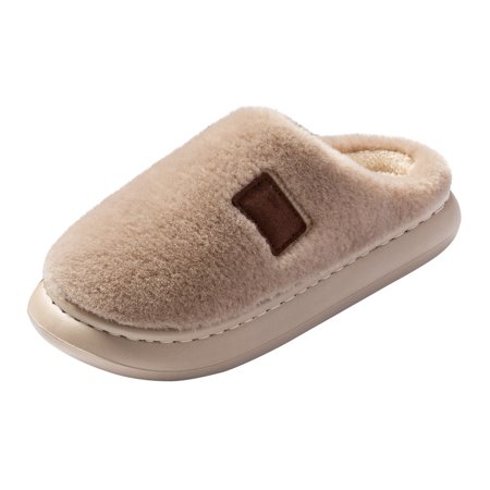 

NOKIO Men S Soft Plush House Shoes Men s Spring And Autumn Winter Couple Cotton Slippers Indoor Home Cotton Slippers Warm Non Slip Wear And Velvet Cotton Slippers Novelty Men S Slippers