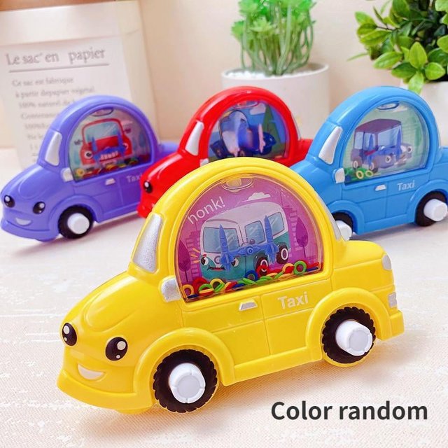 Color Random, Creative Car Modeling Ring Water Cooler Children's Puzzle Handheld Mini Small Game Console Fun Nostalgic Childhood Toys