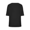 thumbnail image 6 of ShomPort Half Sleeve T-Shirts for Women Summer Casual V Neck Tops Solid Color Basic Blouses, 6 of 6