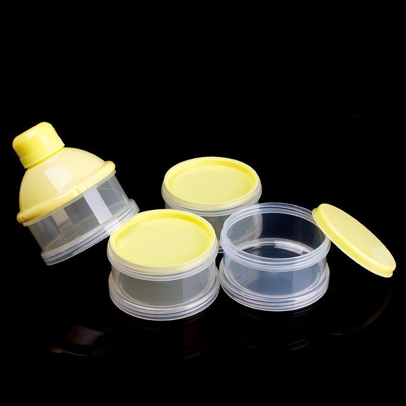 Portable Feeding Milk Baby Infant Powder & Food Bottle Container 3 Cells Grid 