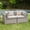 Grey with Arm, variant on COSIEST 2-Piece Outdoor Wicker Armless Chairs Chocolate Brown with Cushions