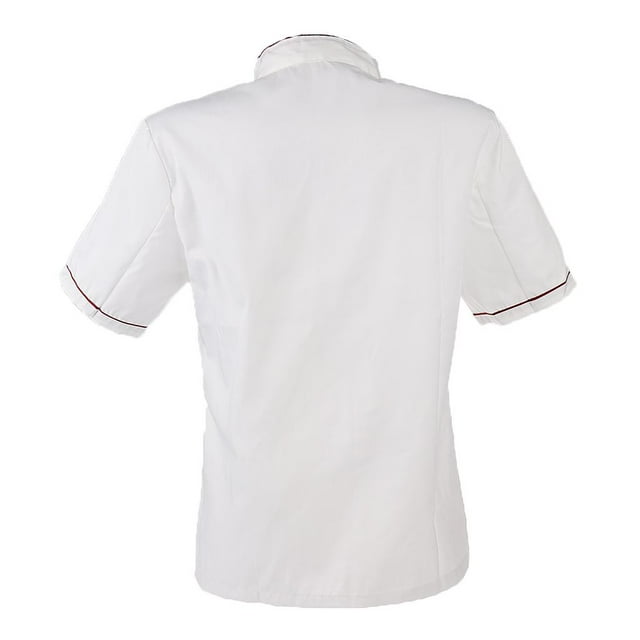Esquirla Single Breasted Cook Short Sleeve Coat Red XXXL