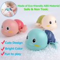 thumbnail image 5 of Juguetes de baño para bebés: juguetes para bañera con forma de tortuga, juguete para bebés de 6 a 12 meses, tortugas flotantes para nadar para niños y niñas, juguetes divertidos para la piscina para l, 5 of 5