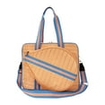 thumbnail image 1 of jinwen Pickleball Bag Large Capacity Racket Bag Pickleball Paddle Bag for Women Men Orange and Blue, 1 of 9