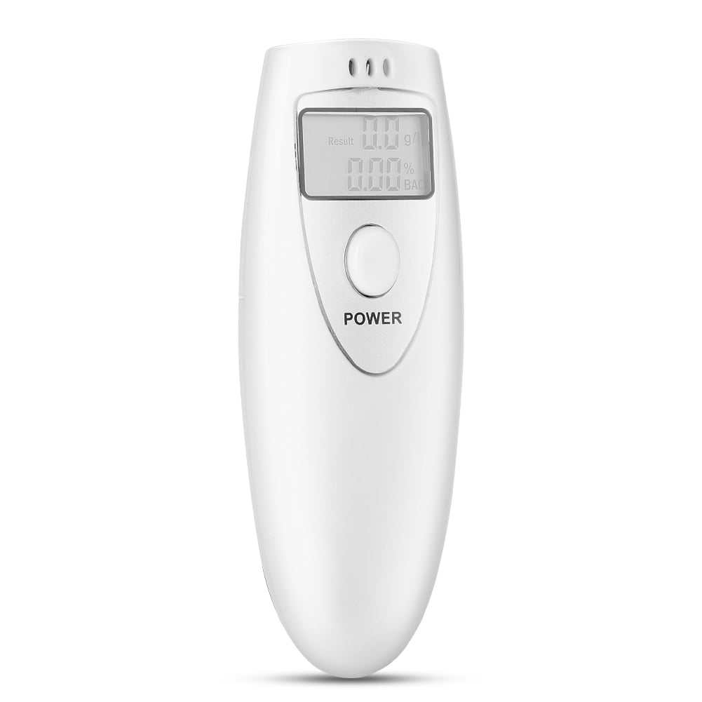 Alcohol Tester, White Digital Breathalyzer Analyzer, For Alcohol