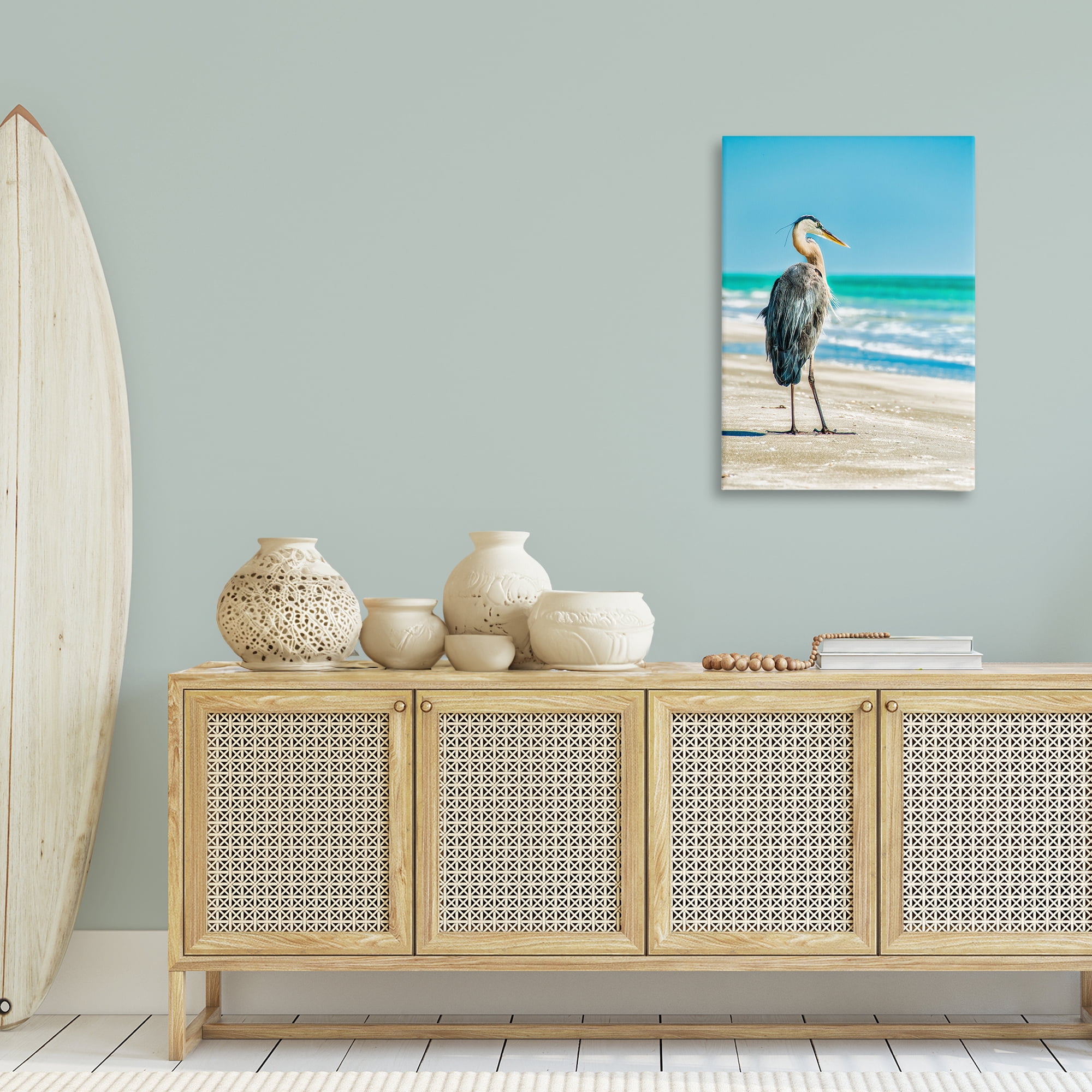 Stupell Industries Reflective Beach Bird Nautical & Beach Photography Wrapped Canvas Art Print Wall Art, 24 x 36