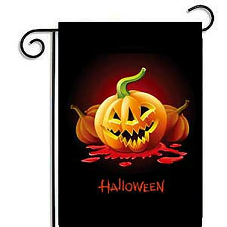 Pumpkin Outdoor Decorations 30*45CM Cartoon Pumpkin Garden Flag Weatherproof Halloween Party Banners Home Decoration Specification:2# ()