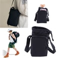 thumbnail image 3 of Water Bottle Holder with Strap Adjustable Strap Crossbody Water Bottle Bag with Front Pocket Drawstring Water Bottle Carrier for Hiking Camping (Black), 3 of 13