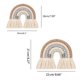 thumbnail image 3 of Colgante de pared arcoíris bohemio tejido en macramé con borlas, hecho a mano, hermoso, 3 of 8