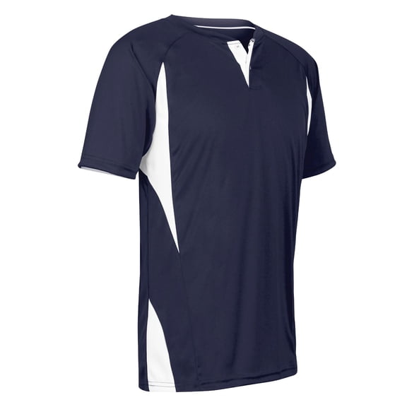 Champro Adult 2 Button Wild Card Jersey Navy White 2XL
