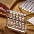 thumbnail image 3 of ADruer Acrylic Magnetic Seashell Display Box, Clear Acrylic Shadow Storage Box Display Case Decorative, 36/64/100 Grids Acrylic Magnetic Organizer Box for Bead, Nail, Jewelry (100 Grids, Heart), 3 of 7