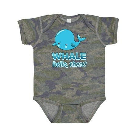 

Inktastic Whale Hello There! Gift Baby Boy or Baby Girl Bodysuit