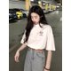 thumbnail image 2 of Camisetas geométricas para mujer, estilo japonés, cómodas, de verano, frescas y dulces, estilo kawaii, para uso diario, con vitalidad, tiernas y chic., 2 of 6