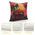 thumbnail image 4 of Orinice Sunset Palm Trees Graphic Decorative Cushion Throw Pillow Cover for Home Couch Living Room Bed Sofa - High-Quality Summer Short Plush 1PC 12x12in, 4 of 5