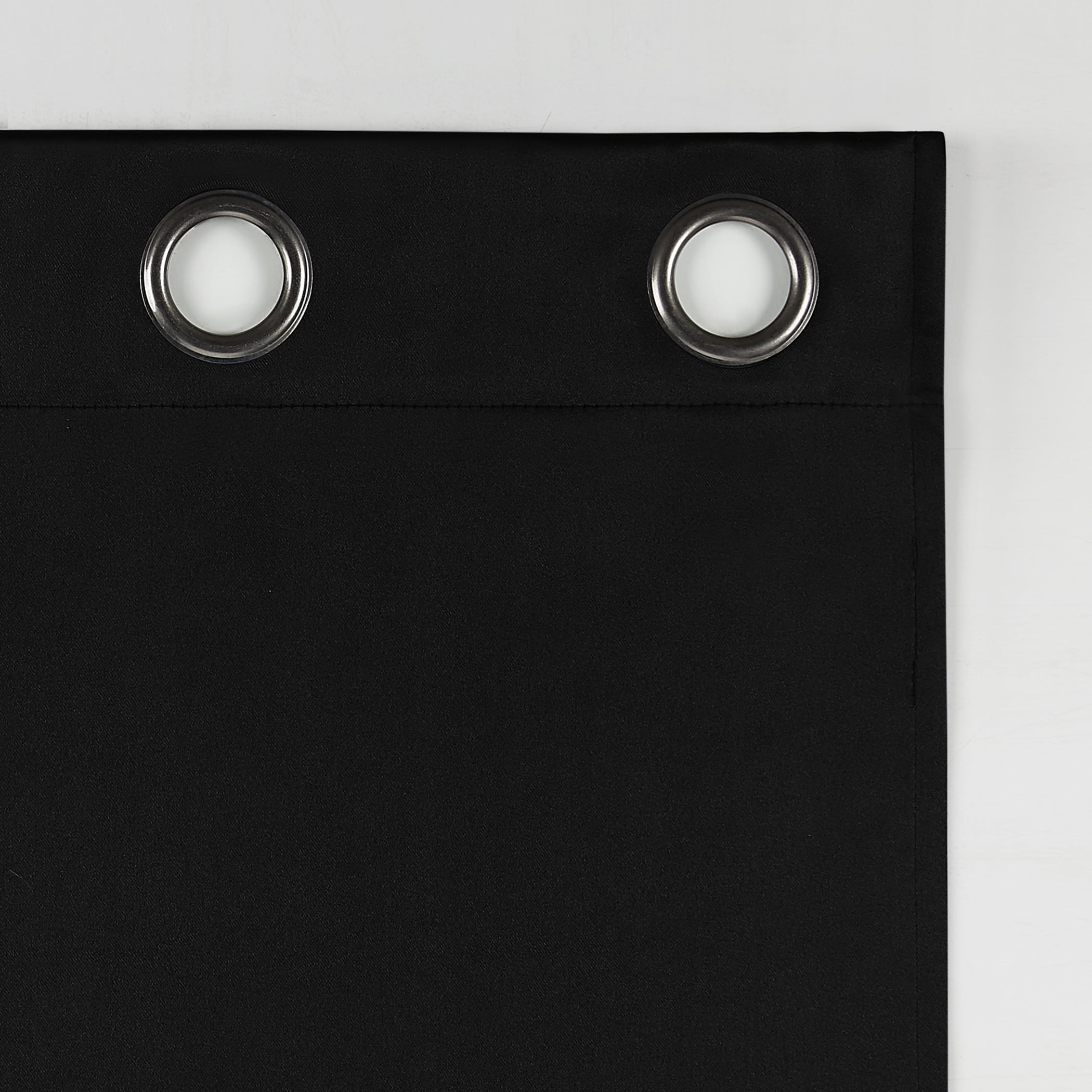 Sun Zero Avery Total 100% Blackout Grommet Curtain Panel in Black, 40" x 84", Black