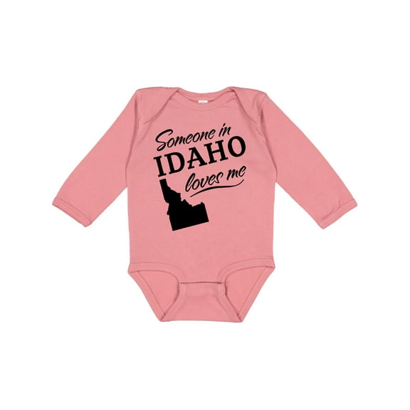 Inktastic Someone in Idaho Loves Me Boys or Girls Long Sleeve Baby Bodysuit