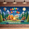 thumbnail image 4 of Camping Adventure Happy Camper Banner Bear Cartoon Lightweight Polyester for Kids Party Outdoor Fun Gathering, 4 of 8