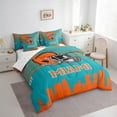 thumbnail image 3 of Erosebridal Miami City Silhouette Bedding Sets Queen Size,Sports Theme Comforter Sets with Sheets,American Football Bed in a Bag Queen Size For Teens,Ultra Soft Bedroom Decor,7-Piece, 3 of 5