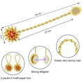 thumbnail image 2 of Crystal Curtain Tiebacks, 2 Pack Star Style Curtain Holdbacks Diamond Clips with Stretchy Wire Rope for Home Office Decoration, 2 of 7
