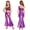 Purple, variant on Big Girls 2Pcs Raves Festivals Outfits Sparkle Hip Hop Jazz Dance Suit for 80s 90s Party Cheerleading Uniform Silver 6