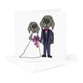 thumbnail image 5 of 3drose, Funny Cute Weimaraner Puppy Dogs Bride and Groom Wedding Pets, 12 Greeting Cards with Envelopes, 5 of 7