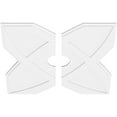 thumbnail image 2 of 38"OD x 6"ID x 13 1/4"C x 1"P Titus Architectural Grade PVC Contemporary Ceiling Medallion, Two Piece, 2 of 11