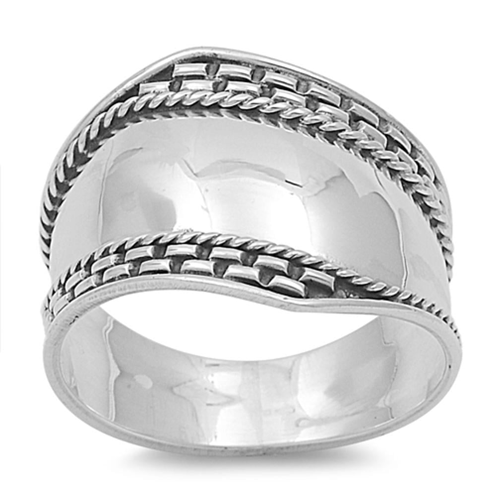 Anello Dita Piedi Argento 925 &ndash; Design Bali Rope &ndash; Regolabile &ndash; Unisex