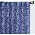 thumbnail image 1 of Vargottam 84 Inch Rod Pocket/Back Tab Cotton Curtains for Windows and Doors - Light Filtering Cotton - Light Filtering Drapes For Doors - Set of 2 Panels, 52"x84" - Floral Vine Print (Blue), 1 of 8