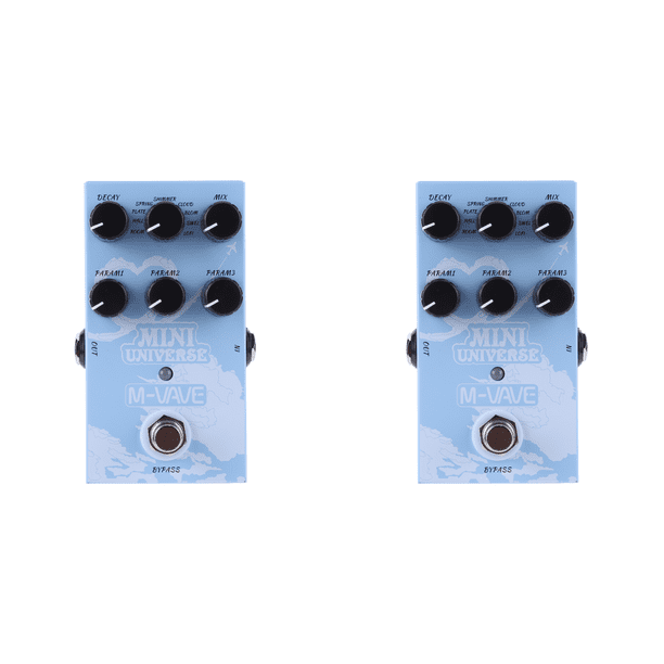 Metal Case Space Guitarra 9 Tonos Reverberación para Instrumentos Música Eléctrico